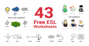 43 Free ESL Worksheets for English Teachers