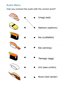Sushi Menu Quiz