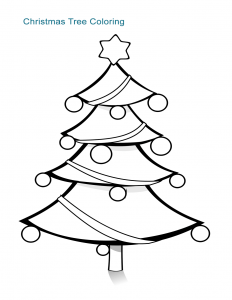 Christmas Tree Coloring Sheet