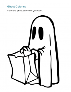 Ghost Coloring Sheet