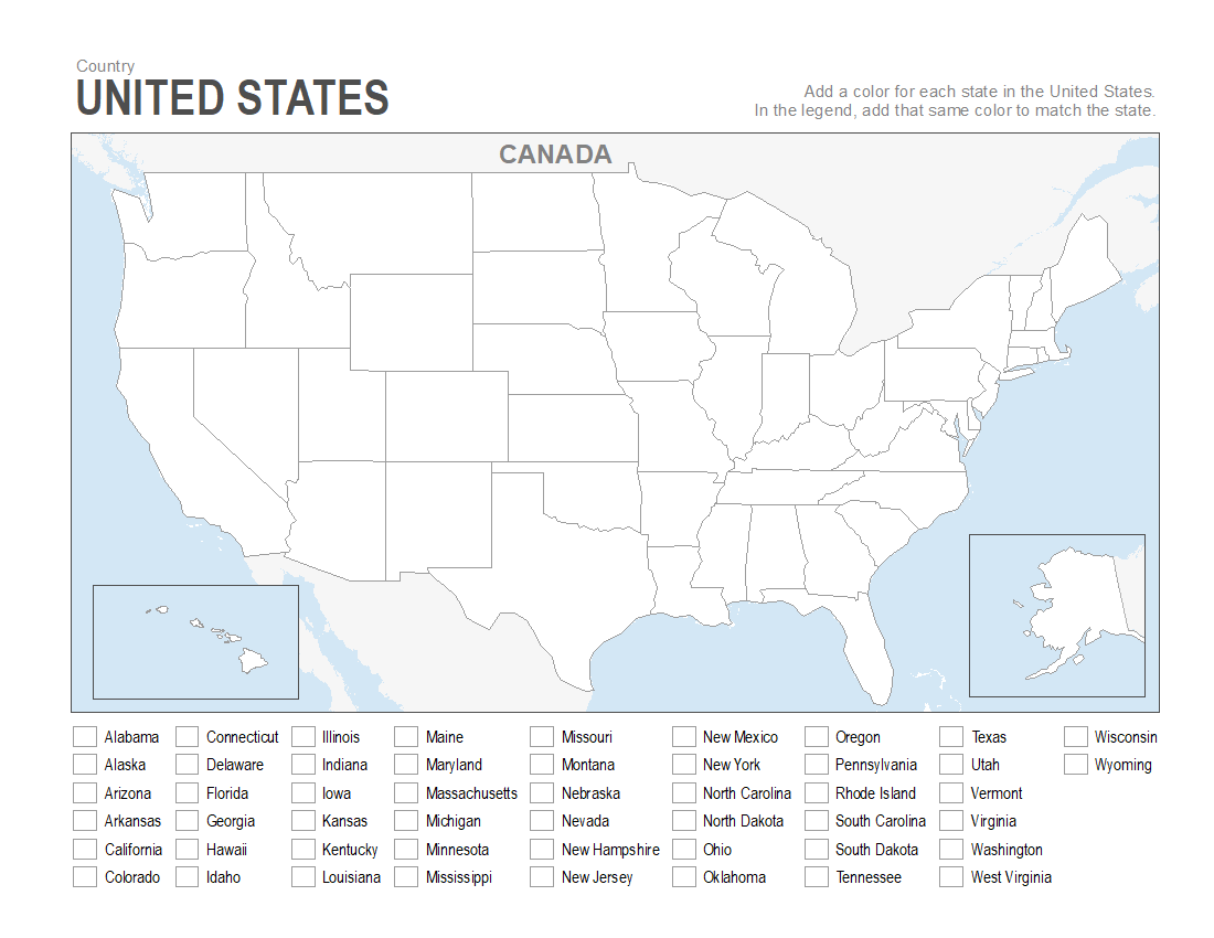 7 Printable Blank Maps For Coloring 2020 All Esl