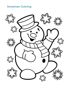 Snowman Coloring Sheet