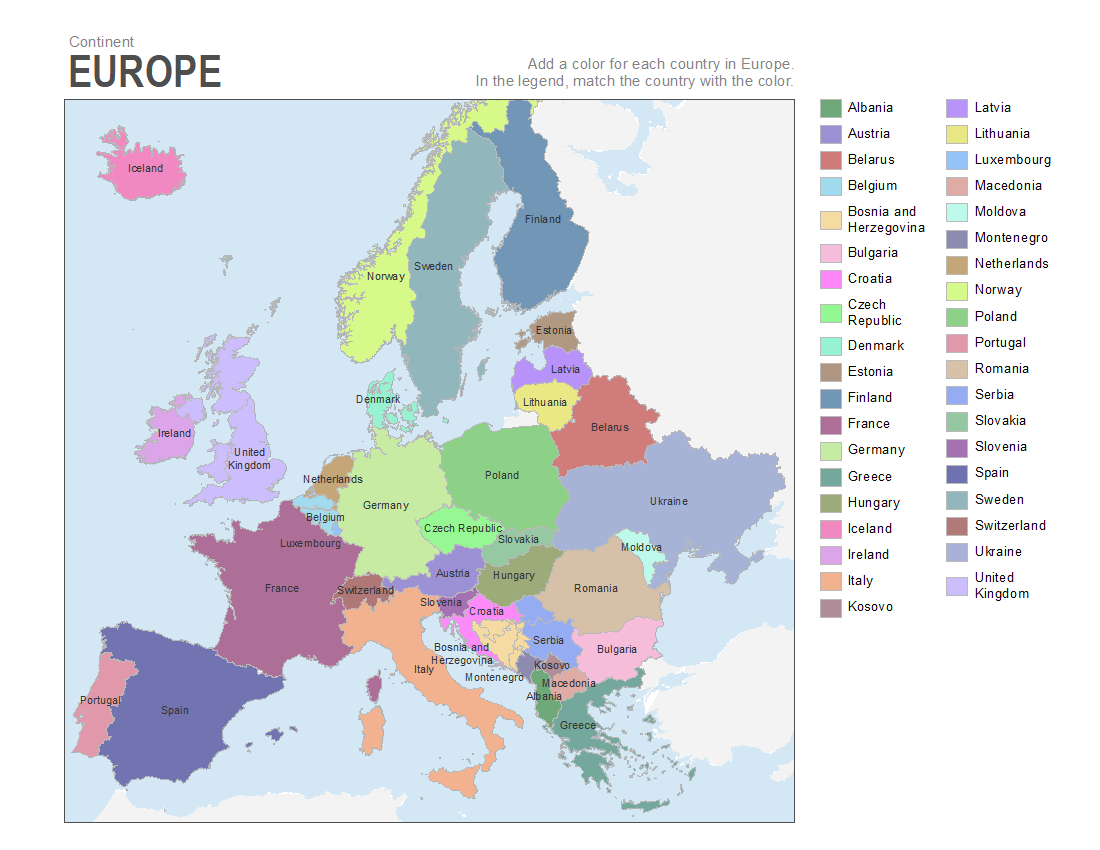 7 Printable Blank Maps For Coloring All Esl