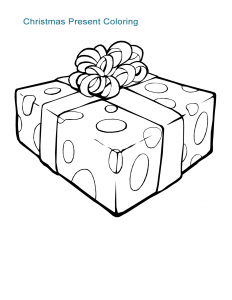 Christmas Present Coloring Sheet