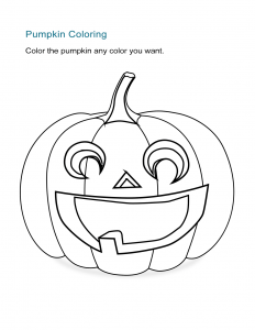 Pumpkin Coloring Sheet