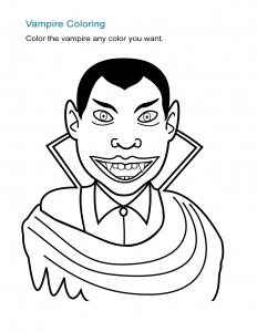 Vampire Coloring Sheet