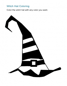 Witch Hat Coloring Sheet