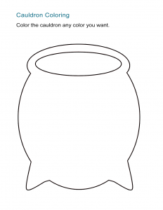 Cauldron Coloring Sheet