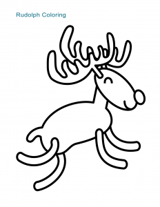 Rudolph Coloring Sheet