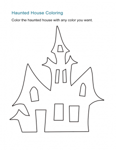 Haunted House Coloring Sheet