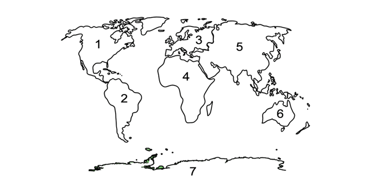 Continents Spelling Worksheet