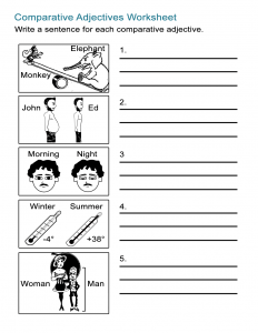 Comparative Adjectives Worksheet