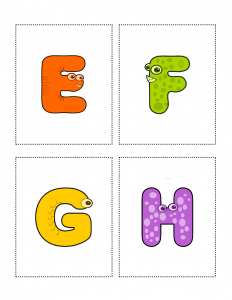 Flashcards Printables E to H