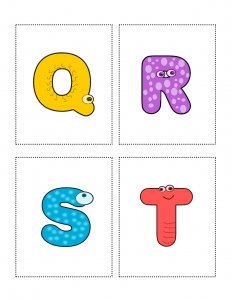 Flashcards Printables Q to T