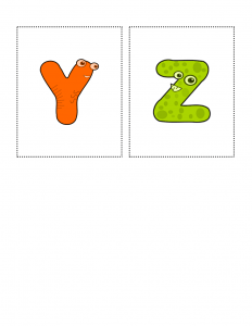 Flashcards Printables Y to Z