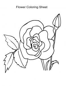 Flower Coloring Sheet