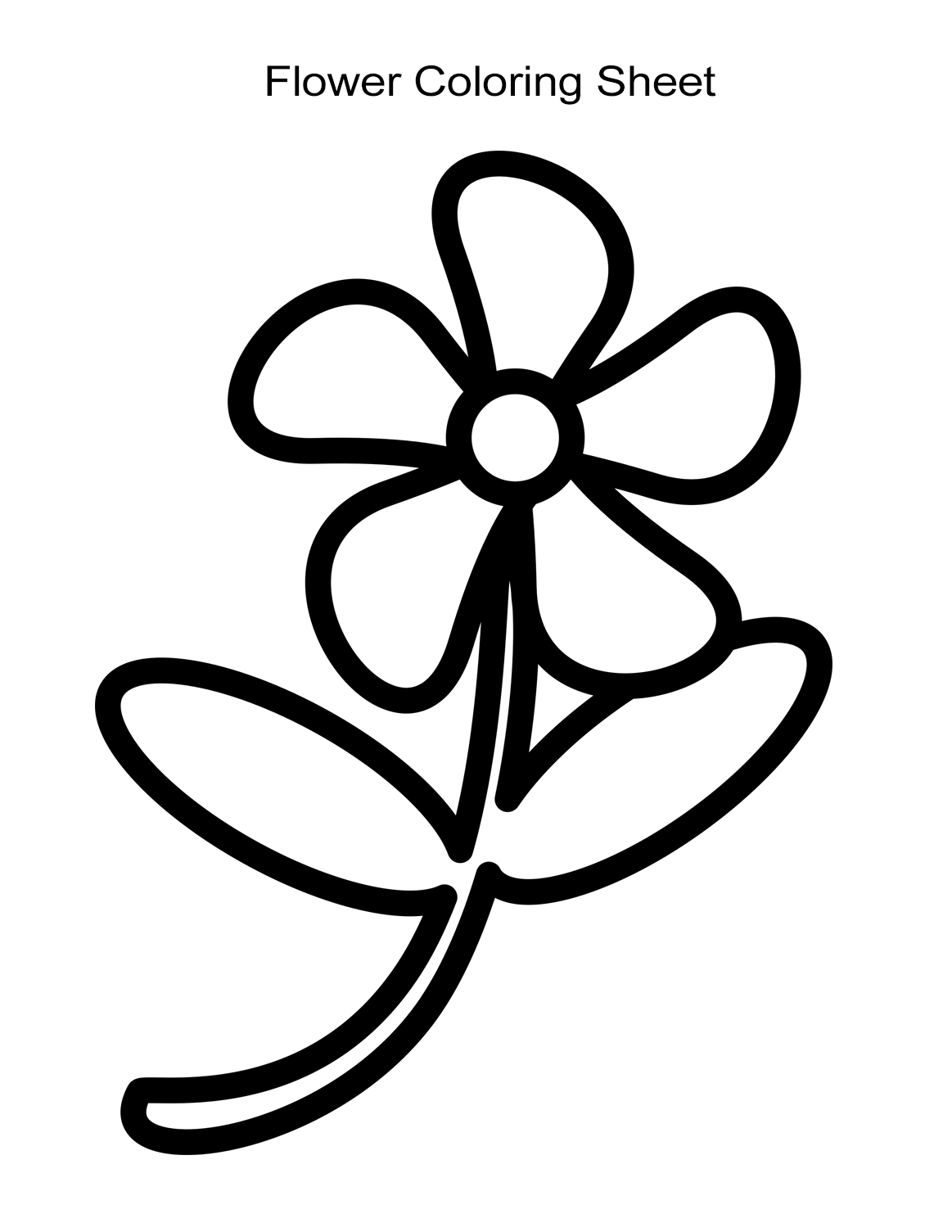 easy flowers coloring pages