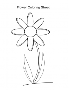 Flower Coloring Sheet 4