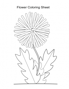 Flower Coloring Sheet