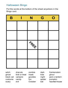 Halloween Bingo Cards