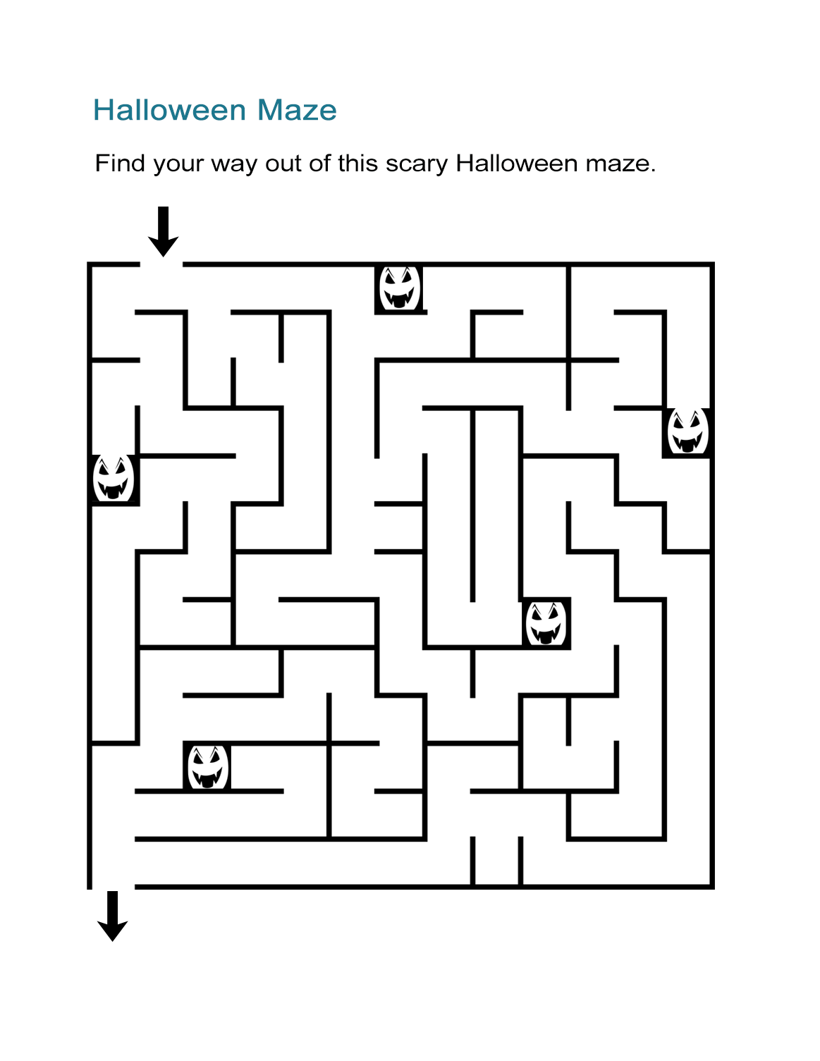 Halloween Mazes Printable