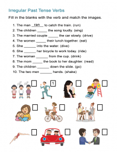 irregular past tense of sing