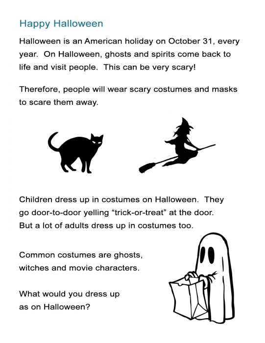 Halloween Intro How to Describe Halloween to Kids ALL ESL