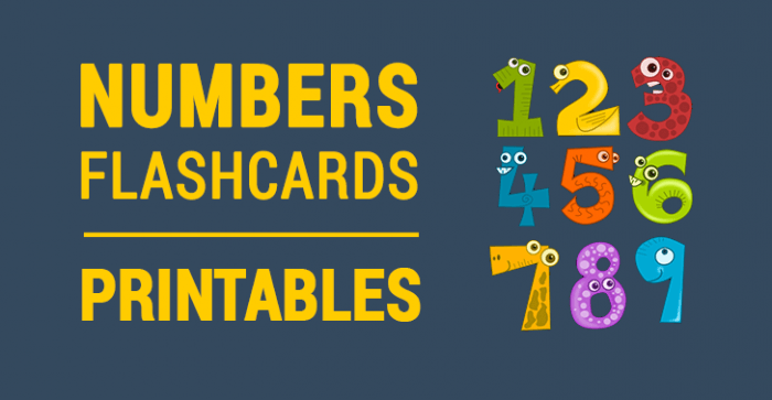 animal number flashcards printables