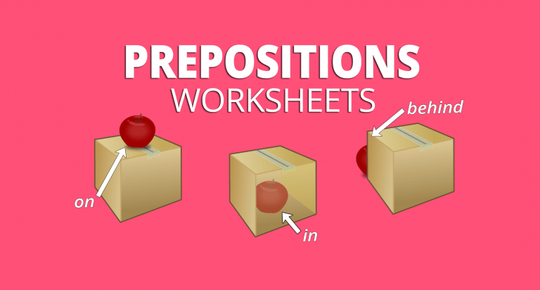 5 Preposition Worksheets for Place, Time and Movement