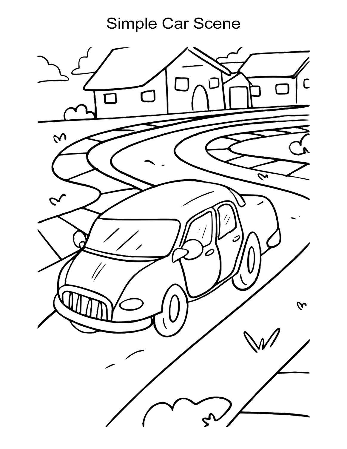 660 Cars Coloring Pages Simple Pictures