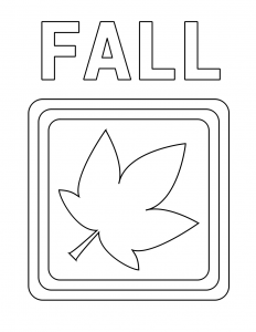 Fall Text Leaf