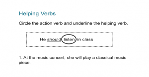 Helping Verbs Worksheet – Identify the Action and Helping Verb