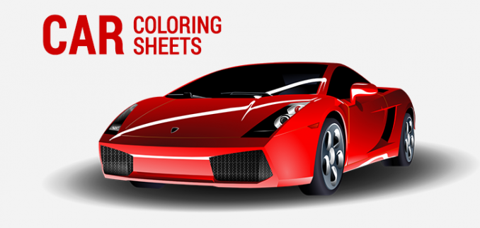 10 Car Coloring Sheets: Sports, Muscle, Racing Cars and ...