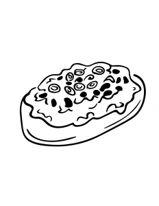 Baked Potato Coloring Sheet