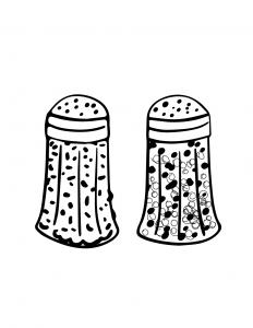 Salt Pepper Coloring Sheet